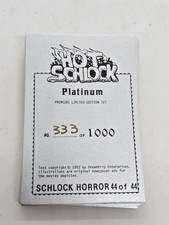 1992 HOT SCHLOCK PLATINUM Horror Trading Card Set (44 Cards) No. 333 of 1000 picture