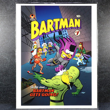 The Simpsons Bartman Fine Art Giclee LE 1/150 COA 20th Century Fox 17x22 Sealed picture