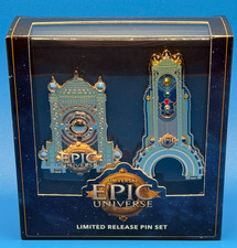 Epic Universe One Year First Anniversary Limited Release Chronos Portal Pin Set picture