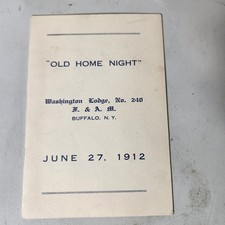 Old Home Night, Masonic Masons, Washington Lodge Buffalo June 27 1912 picture