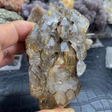 WOW!!!Rare TOP Natural Clear Herkimer diamond skeleton Crystal specimen 263g picture