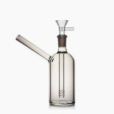 5inch Glass Water Bong Handmade Recycler Pipes Thick Clear Pipe Small Mini Bong picture