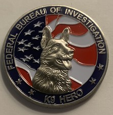 FBI K9 Hero Challenge Coin picture
