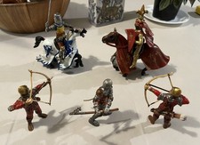 Lot of 7 2003 Schleich Germany Medieval Knight & Horse Figurines picture
