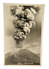Paricutin Volcano Eruption Mexico RPPC M Navarro Photo Michoacan 1940s Postcard picture