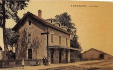 Old postcard 39 SAINTE AGNES LA GARE (enamelled postcard picture