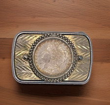 United States 1885 Morgan Silver Dollar Coin Two-Tone Belt Buckle, 3