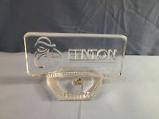 Fenton French Opalescent Glass Rectangular Dealer Store Display Sign Plaque Logo picture