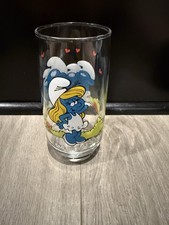 Vintage Peyo, 1982, Wallace Berrie & Co., SMURF Drinking Glass, SMURFETTE picture