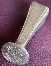 RARE Antique Sterling (800) Letter Press Wax Seal 3.75