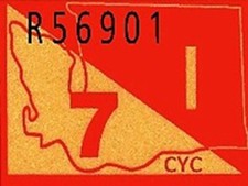 1971 Washington MOTORCYCLE reg. 71 Year TAB-Sticker for Lic.Plate, Nice, Replica picture
