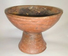 Pre-Columbian Narino Culture Polychrome Pedestal Bowl ~ Ecuador C. 800 - 1200 AD picture
