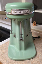 Vtg Hamilton Beach 40DM Jadeite Triple Post Milk Shake Malt Maker Mixer Machine picture