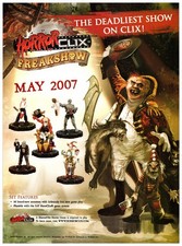 HorrorClix Miniatures Game Freakshow - Original WizKids Print Ad - Promo 2007 picture