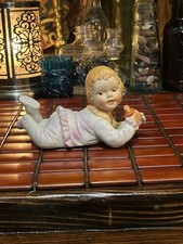 Vintage Norleans Bisque Piano Baby Girl with Pacifier picture
