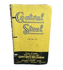 VINTAGE Central Steel & Wire Company Catalog 1970-71 Spiral Bound Soft Cover picture