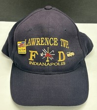 Vintage Lawrence Twp Fire Department Indianapolis Hat Cap 2002 MDA Pin Yupoong picture