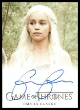 Daenerys Targaryen Emilia Clarke Signed Auto Game of Thrones Season 2 2012 HBO picture