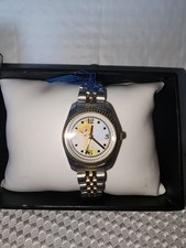 Tinkerbell Vintage Watch Two Tone Gold And Sikver Bracelet picture