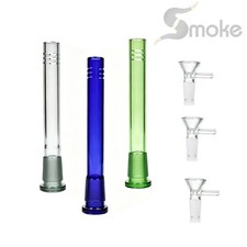 6-PACK 5.25in Down stem + Round 14mm Glass Bong for Glass Bongs Tobacco Smoking picture