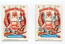 Delicate Tess 192a  Hamburger Pattie  192b Garbage Pail Kids 1986 Topps Series 5 picture