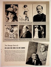 Vintage May Yohe Hope Diamond WPA Clerk Life Magazine Article Print 1930s picture