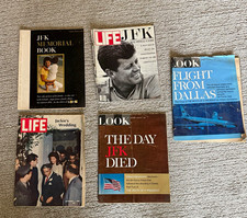 JFK John F Kennedy & Jacqueline Kennedy Vintage Magazine Lot of 5 LIFE LOOK picture