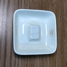 Schonwald Germany Ciga Hotels Square Porcelain Ashtray White Gold Logo 0393 EX picture