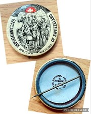 624th Anniversary of Switzerland August 1, 1291 August 1st 1915 Pinback Button picture