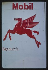 Bradley's Mobil hand-painted gasoline sign Main Street Franklin New York Photo picture