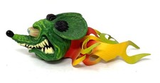 Vintage 2003 Burnco Rat Fink Ed Roth Antenna Topper Flames Green Mint picture