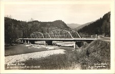 BARNARD BRIDGE westfir junction or real photo postcard rppc oregon history picture