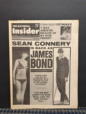 1971 Aug 1 The National Insider Newspaper, Sean Connery, Cathy Lee Crosby VRN10H picture