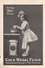 1909 Vintage GOLD MEDAL Real Flour Baking Print Ad picture