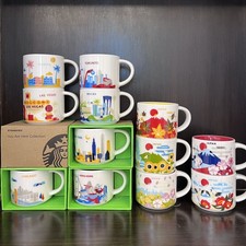 Starbucks 2OZ/59ML Mini Global Cities “You Are Here” Ceramic Mug Collection Cups picture