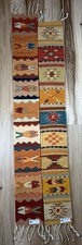 Lot of 2 Zapotec Handwoven Wool Table Runner Runners Southwest Gutierrez picture