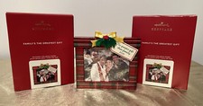 NWT Lot of 2 Hallmark Keepsake 2020 Family's Greatest Gift Photo Frame Ornaments picture