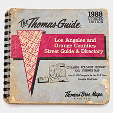 Vintage 1988 Thomas Guide Los Angeles Orange Counties Street Guide Directory Map picture