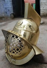 Medieval Murmillo Gladiator Helmet Vintage SCA LARP Fabric Armor Replica Item picture