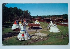 Indian Land at Fort Dells Wisconsin Dells WI 1963 Vintage Postcard picture