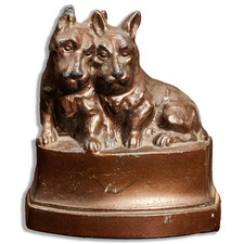 Charming Antique Miniature Scottish Terrier Scottie Dog Animal Statue Sculpture picture