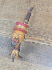 ✨ Vintage Antique TWO HEAD Smoking Pipe Faces Folk Art picture