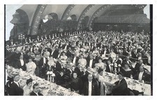 Chicago Illinois Auditorium Hotel Banquet Standard Postcard COPY RPPC picture