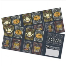 USPS 2021 Western Wear Forever Stamps Booklet of 20, West picture