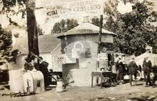 1910s Piqua OH Ohio Dickelman's Corn Cribs & Bins Display RPPC Postcard COPY picture
