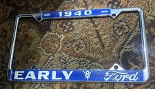 Vintage 1940 Early V8 Ford License Plate Frame picture