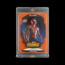 SPIDER-MAN ORANGE MOJO REFRACTOR TOM HOLLAND CARD 2022 Upper Deck Avengers picture