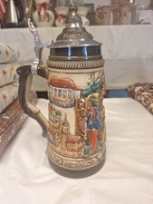 Zoller and Born Hand Painted Beer Stein. Made In Germany picture