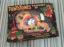 Vintage LIDO THE FLINTSTONES TARGET SET BOX 1962 Nearly Complete-Rare unused picture
