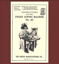 Singer 20 toy child sewing machine MANUAL INSTRUCTIONS (1926) picture